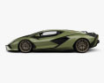 Lamborghini Sian 2022 3D模型 侧视图