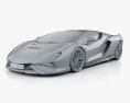 Lamborghini Sian 2022 3D модель clay render