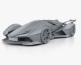 Lamborghini V12 Vision Gran Turismo 2021 3D-Modell clay render