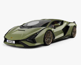 Lamborghini Sian con interior 2020 Modelo 3D