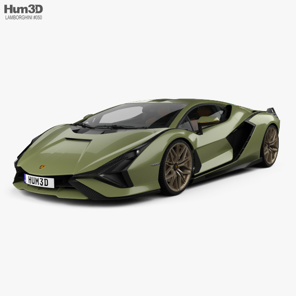 Lamborghini Sian con interni 2020 Modello 3D
