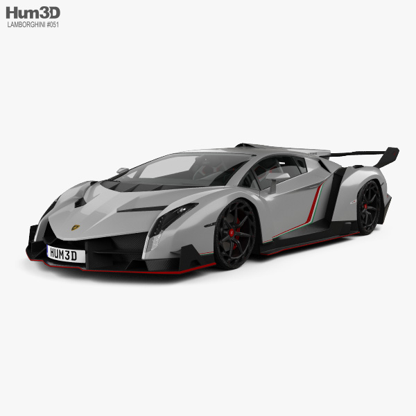 Lamborghini Veneno con interni 2013 Modello 3D