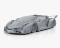 Lamborghini Veneno with HQ interior 2013 3d model clay render