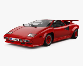 Lamborghini Countach Turbo 1985 3D model