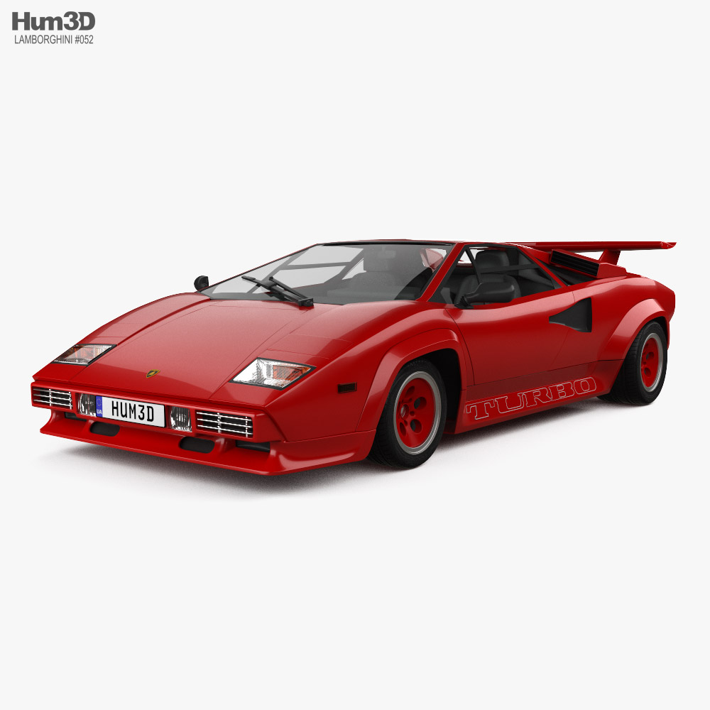 Lamborghini Countach Turbo 1985 Modelo 3D