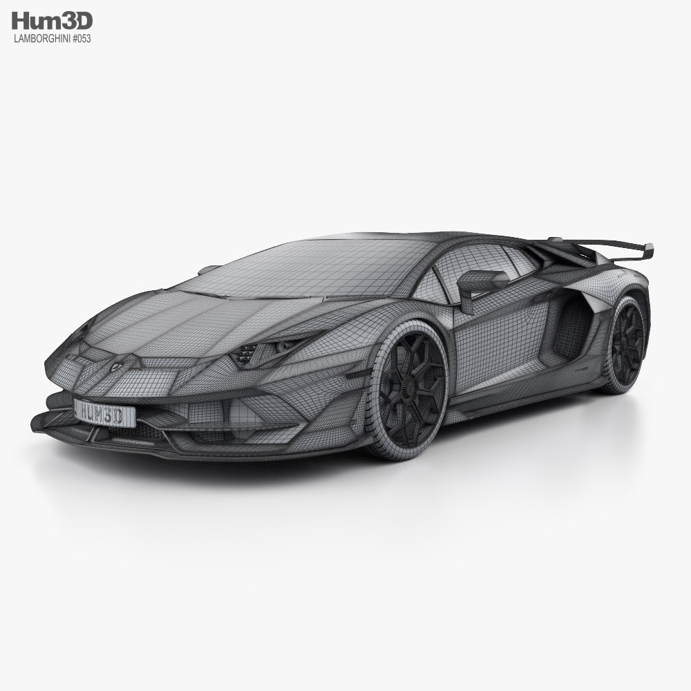 Lamborghini Aventador SVJ coupe 2020 3D model - Vehicles on Hum3D
