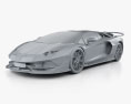 Lamborghini Aventador SVJ coupe 2020 3d model clay render