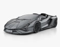 Lamborghini Sian Roadster 2022 3d model wire render