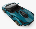 Lamborghini Sian Roadster 2022 Modelo 3D vista superior