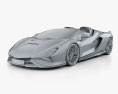 Lamborghini Sian Roadster 2022 Modelo 3D clay render