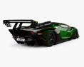 Lamborghini Essenza SCV12 2022 3D-Modell Rückansicht