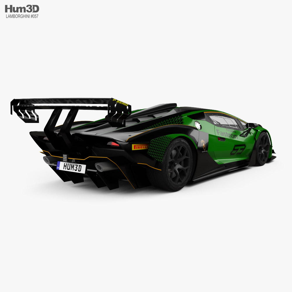 Lamborghini Essenza SCV12 2022 3Dモデル 後ろ姿
