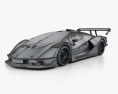 Lamborghini Essenza SCV12 2022 3D-Modell wire render