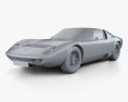 Lamborghini Miura P400S 1970 3D 모델  clay render