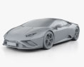 Lamborghini Huracan EVO RWD Spyder 2021 3D 모델  clay render