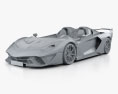 Lamborghini SC20 2021 3d model clay render
