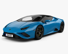Lamborghini Huracan EVO RWD Spyder HQインテリアと 2020 3Dモデル