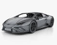 Lamborghini Huracan EVO RWD Spyder 带内饰 2020 3D模型 wire render