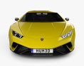 Lamborghini Huracan Performante 인테리어 가 있는 2020 3D 모델  front view