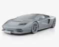 Lamborghini Countach (LPI 800-4) 2022 3d model clay render