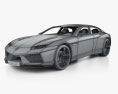 Lamborghini Estoque 带内饰 2008 3D模型 wire render