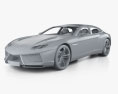 Lamborghini Estoque 带内饰 2008 3D模型 clay render