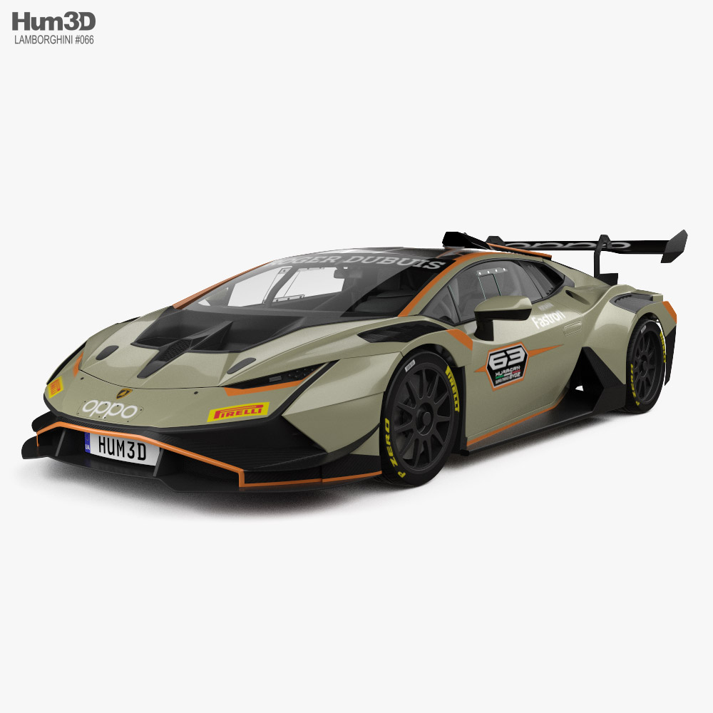 Lamborghini Huracan Super Trofeo Evo Race 2022 3Dモデル