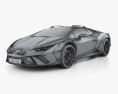 Lamborghini Huracan Sterrato 2023 3D модель wire render