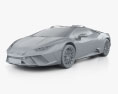 Lamborghini Huracan Sterrato 2023 3D модель clay render