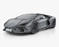 Lamborghini Revuelto 2024 3d model wire render