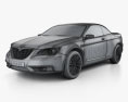 Lancia Flavia Cabriolet 2012 3D-Modell wire render