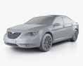 Lancia Flavia Berlina 2012 Modello 3D clay render
