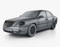 Lancia Thesis 2009 3D模型 wire render