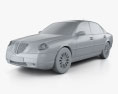 Lancia Thesis 2009 Modello 3D clay render