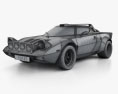 Lancia Stratos Rally 1972 3d model wire render