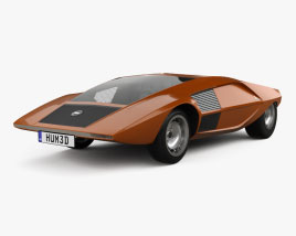 Lancia Stratos Zero 1970 3D模型