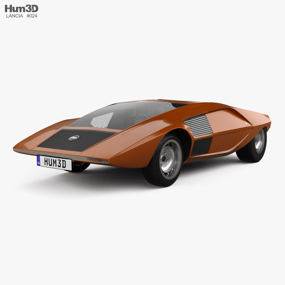 Lancia Stratos Zero 1970 3D模型
