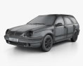 Lancia Lybra Wagon 2005 3D 모델  wire render
