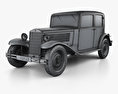Lancia Augusta 1933 3D 모델  wire render