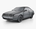 Lancia Kappa coupe 2000 3D模型 wire render
