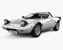 Lancia Stratos with HQ interior 1974 3D model