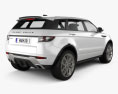Land Rover Range Rover Evoque 2012 3D 모델  back view