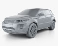 Land Rover Range Rover Evoque 2012 3d model clay render