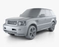 Land Rover Range Rover Sport 2012 3d model clay render
