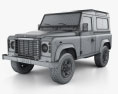 Land Rover Defender 90 旅行車 2011 3D模型 wire render