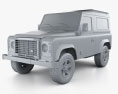 Land Rover Defender 90 Station Wagon 2014 3d model clay render