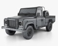 Land Rover Defender 110 High Capacity Pickup 2011 2011 3D 모델  wire render