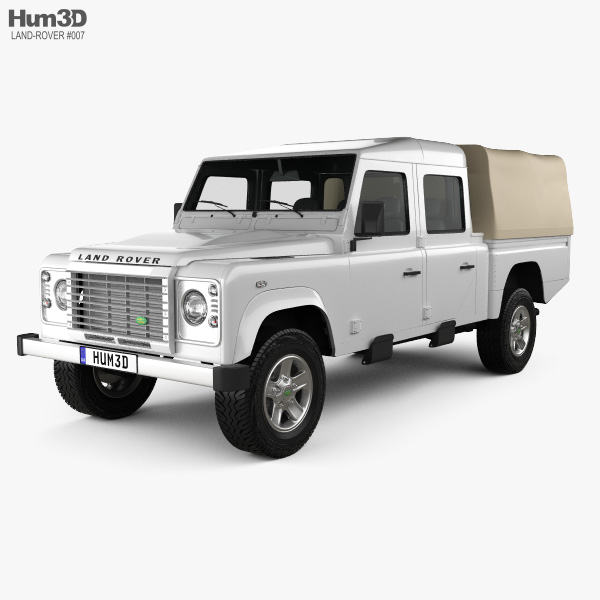 Land Rover Defender 130 High Capacity Double Cab PickUp 2014 3D 모델 