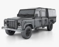 Land Rover Defender 130 High Capacity 双人驾驶室 PickUp 2011 3D模型 wire render
