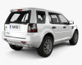 Land Rover Freelander 2 (LR2) 3D模型 后视图